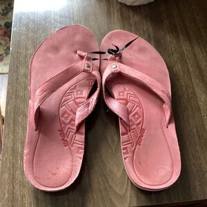 TEVA leather flip flops